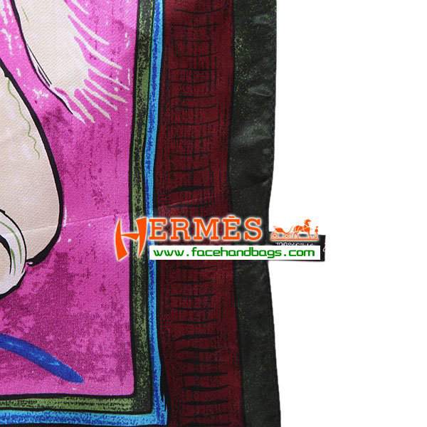 Hermes 100% Silk Square Scarf Peach HESISS 90 x 90 - Click Image to Close